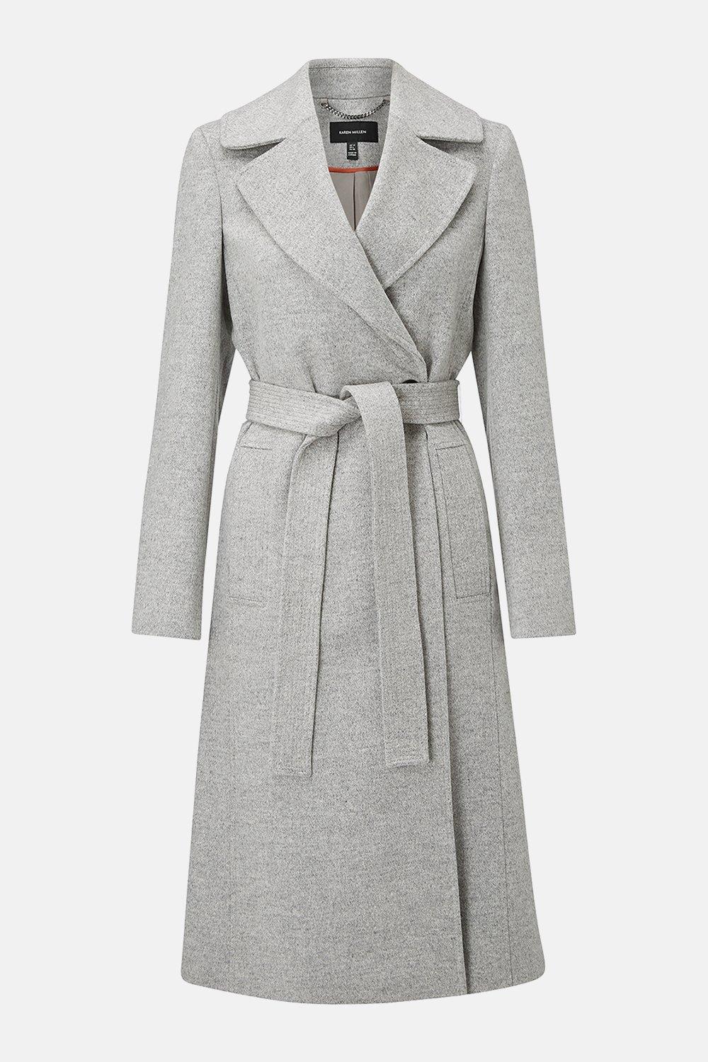 karen millen tailored wrap coat