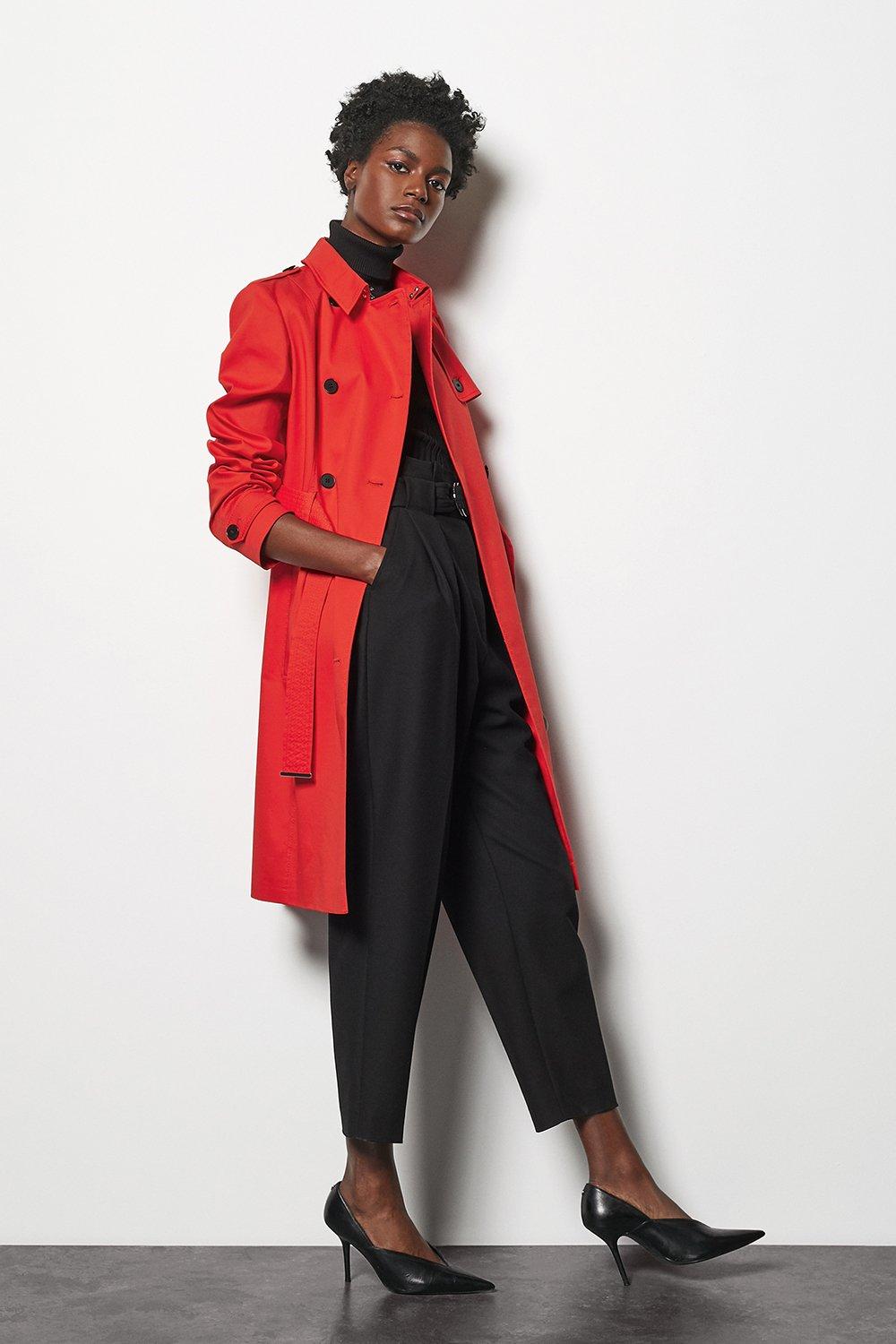 PENER women red charming wool jacket Long Trench Coat Woolen coat, Red, 2 :  : Clothing, Shoes & Accessories