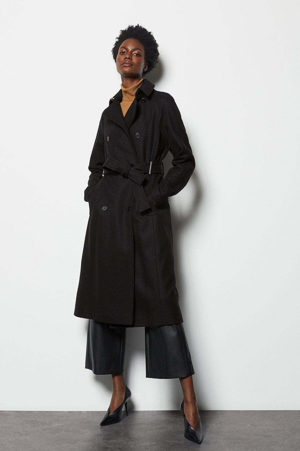 karen millen black coat sale