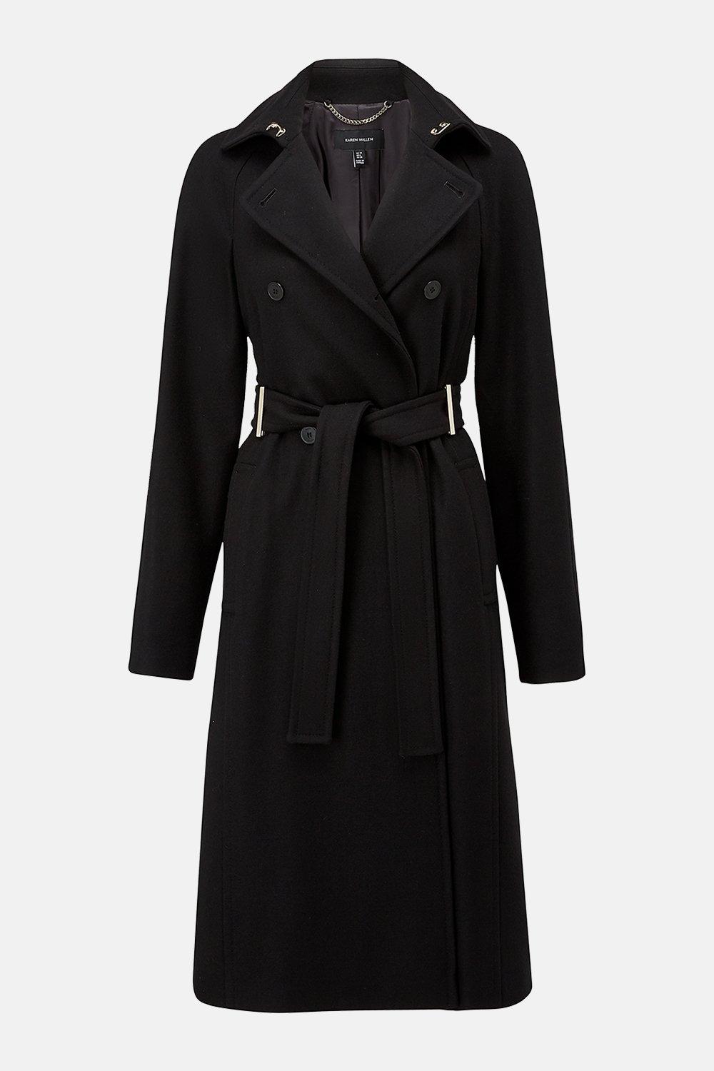 karen millen tailored wrap coat