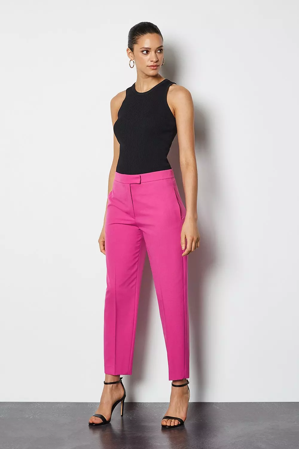 Kick It Pink High-Waisted Trouser Pants