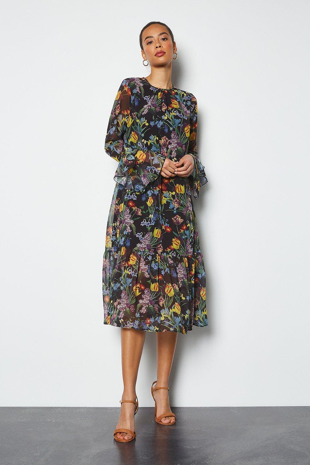 karen millen abstract print dress