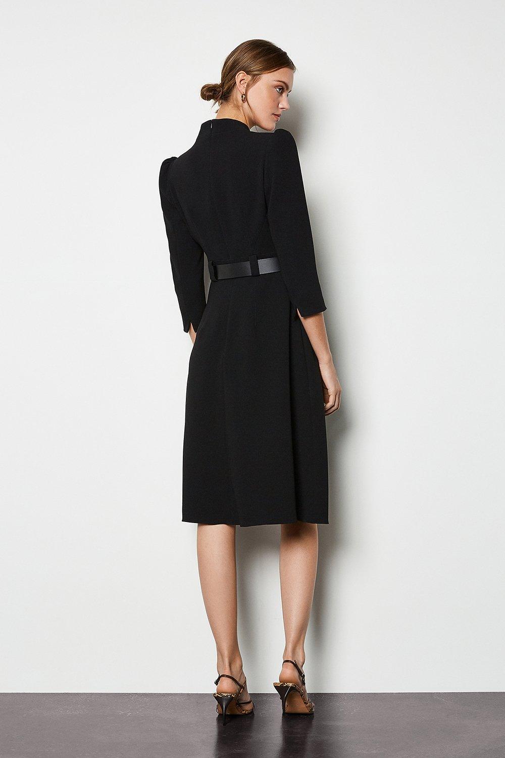 karen millen forever belted sheath dress