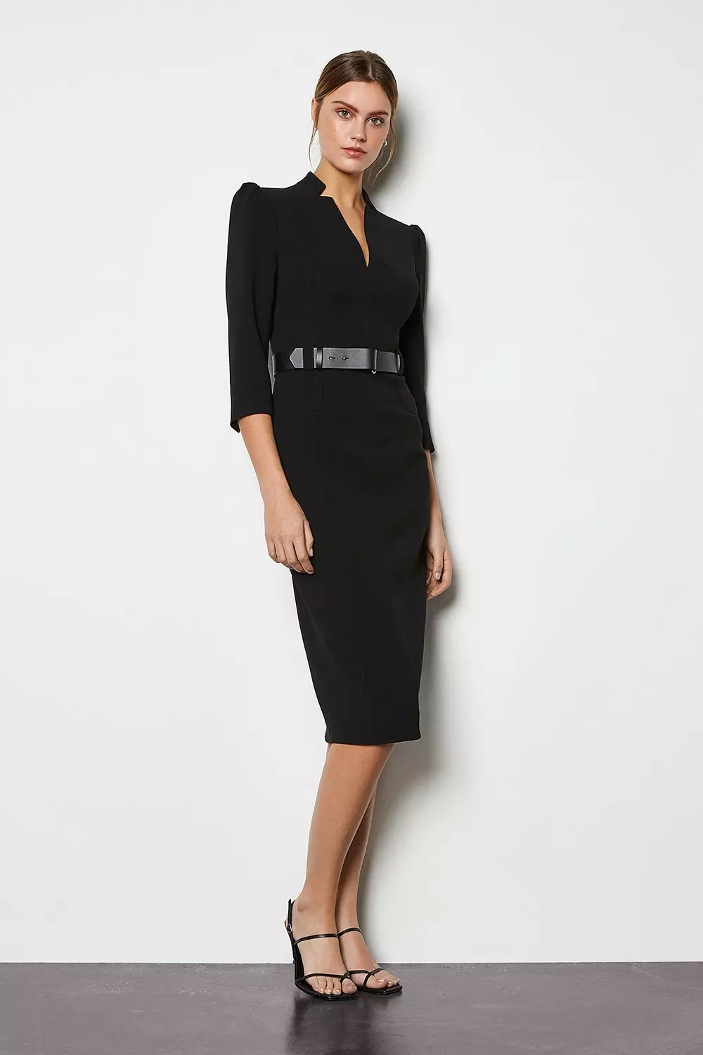 Karen millen forever belted sheath sale dress