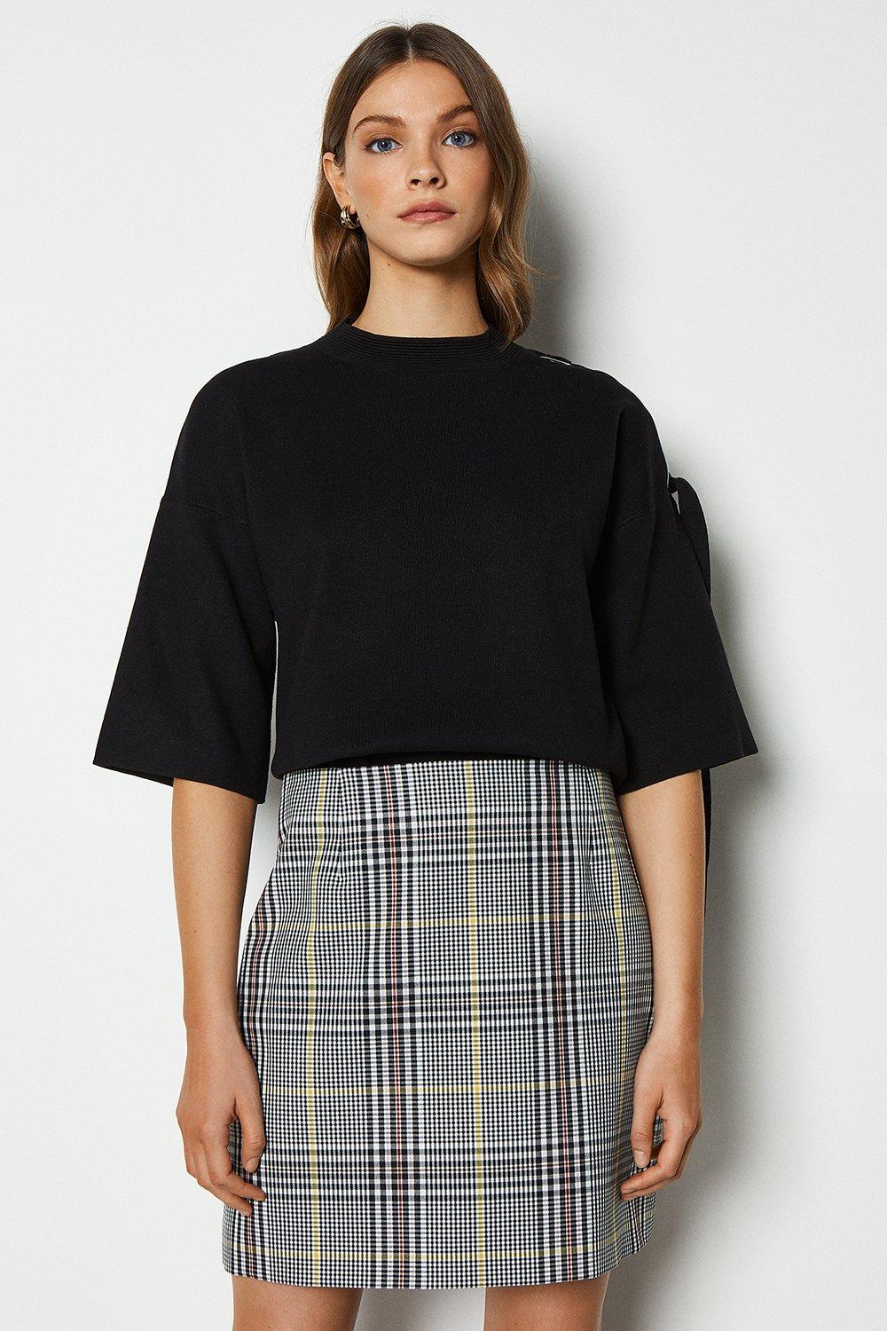 karen millen checked skirt dress