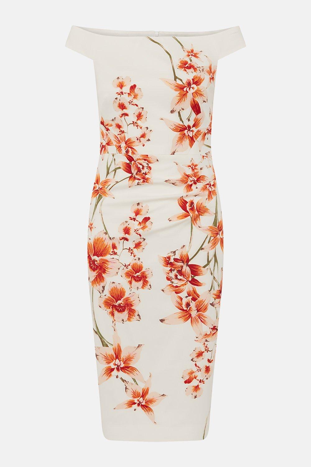 karen millen orchid floral pencil dress