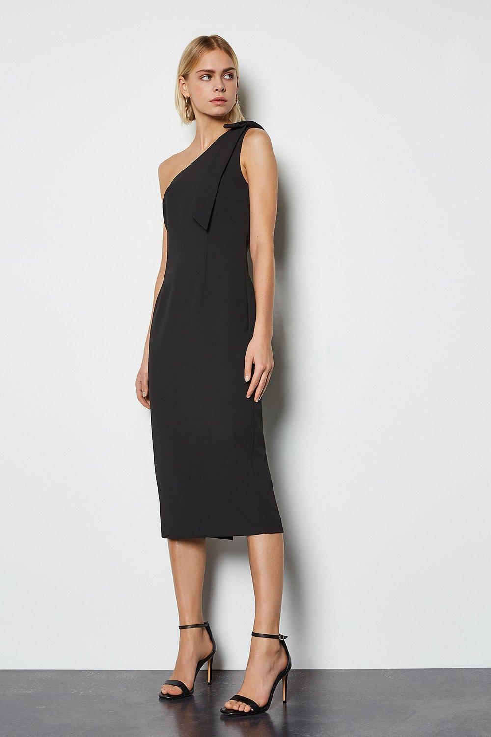 karen millen bow front midi dress