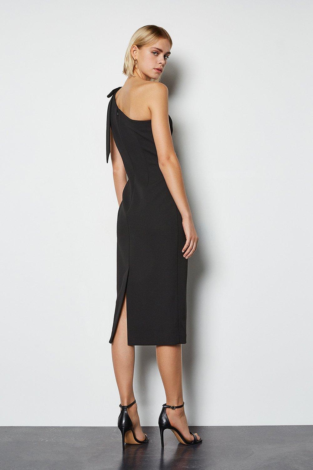 karen millen bow front midi dress