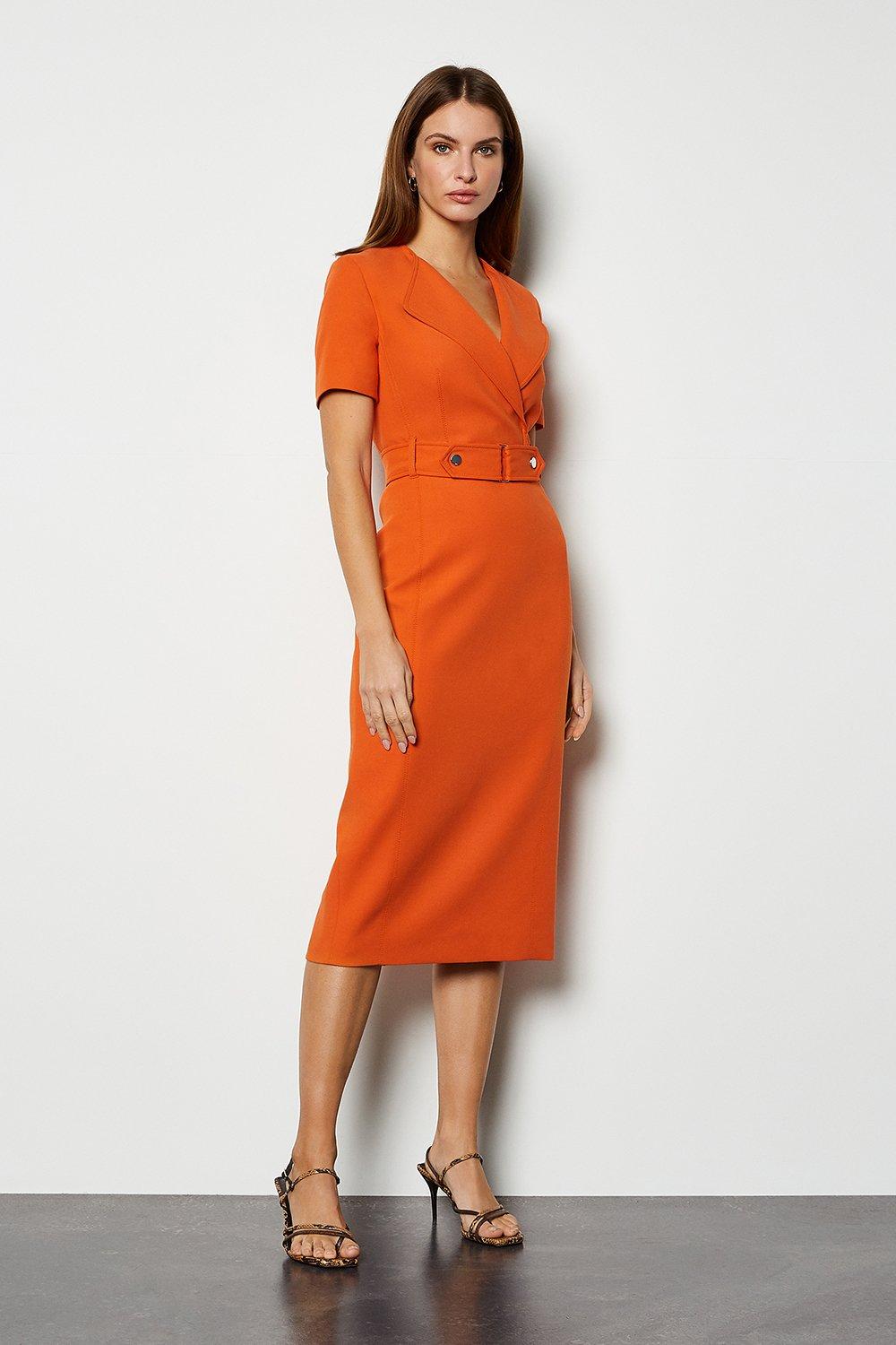 karen millen red pencil dress