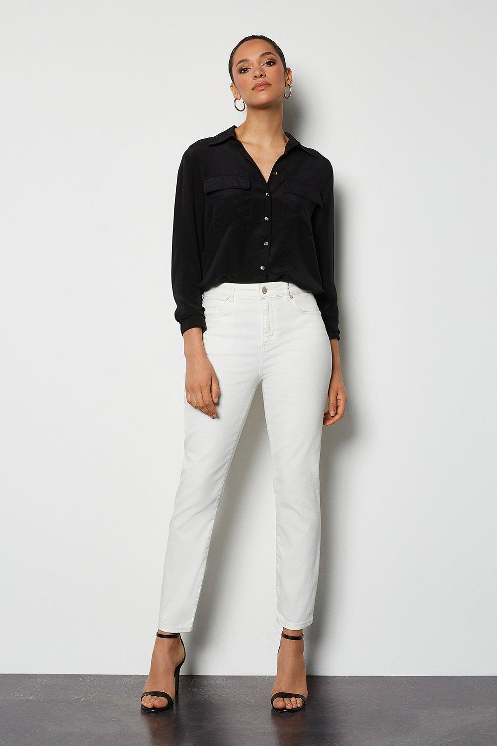 Organic Slim Cigarette Off White Jeans 