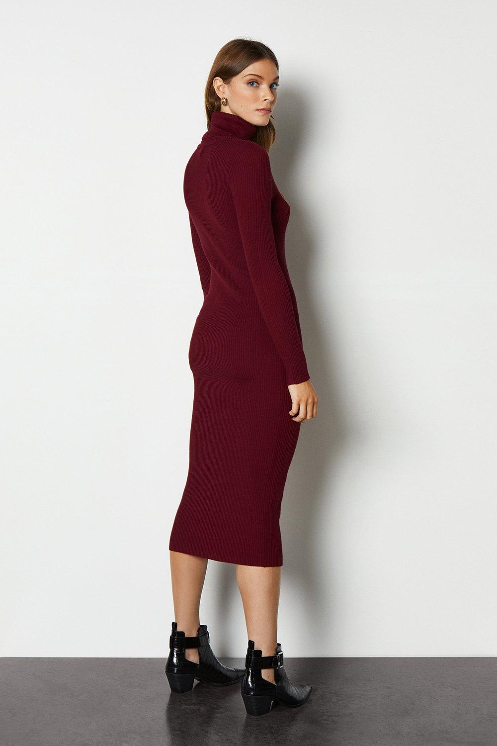 karen millen roll neck jumper dress