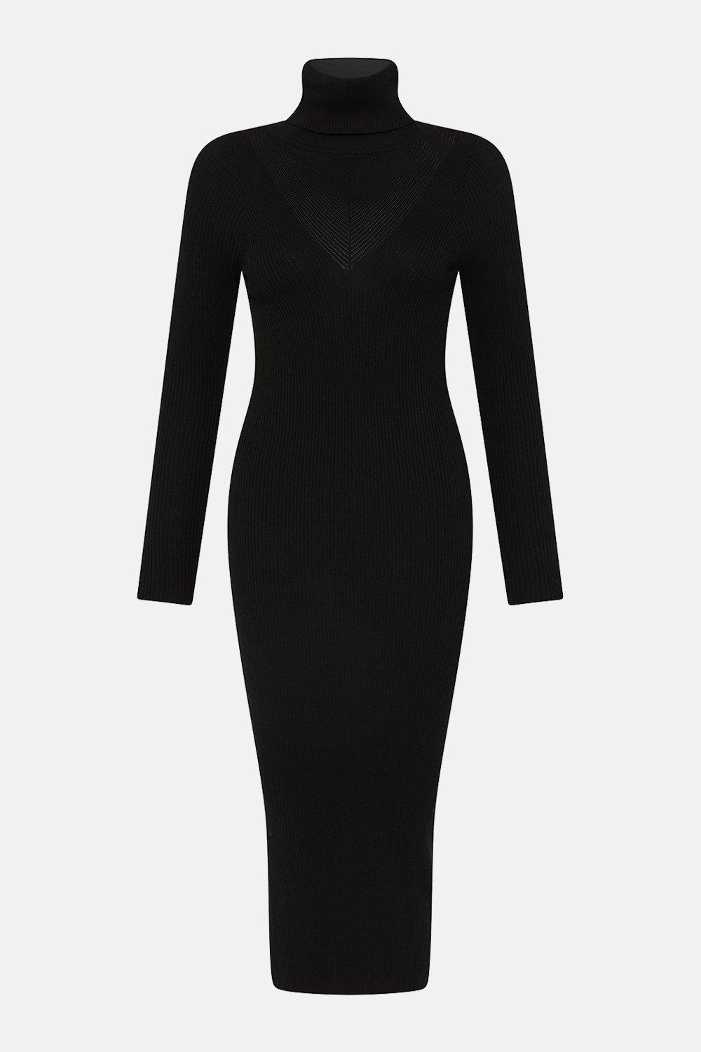 karen millen roll neck jumper dress