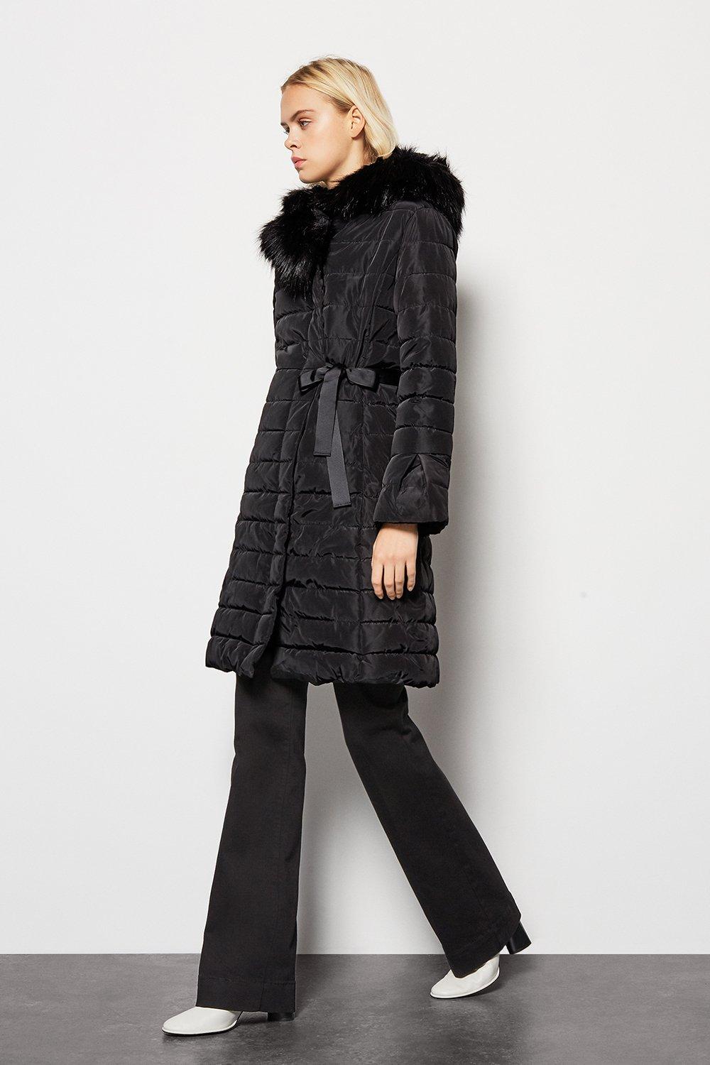 karen millen black coat sale