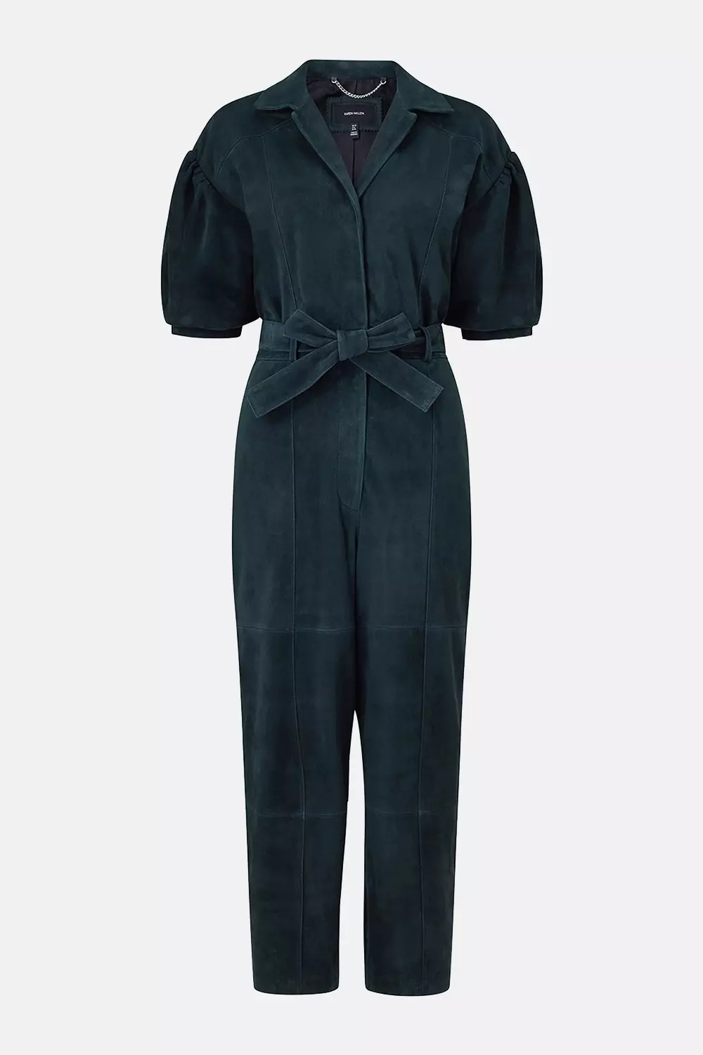 Blue sales suede jumpsuit