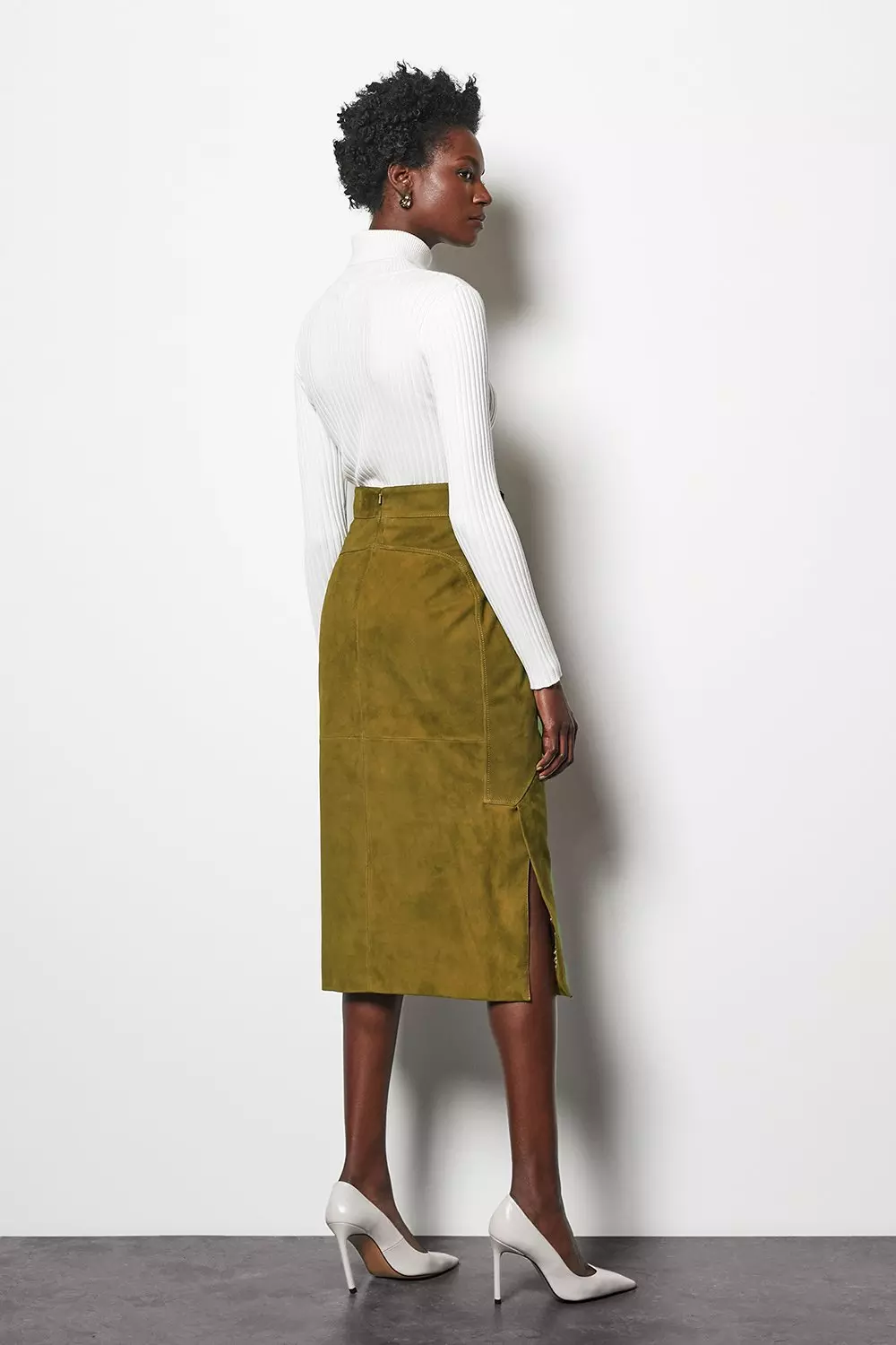 Khaki pencil skirt clearance xl