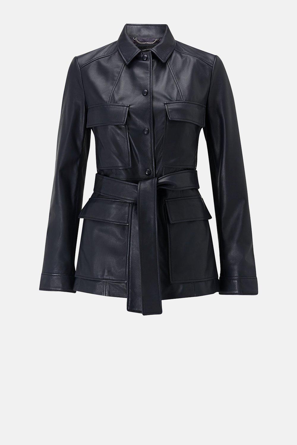 karen millen leather jacket for sale