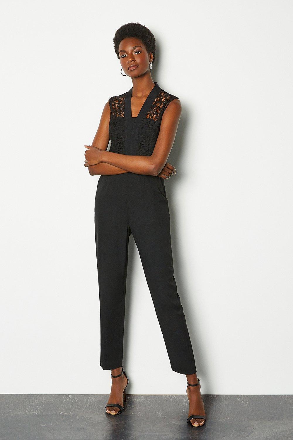 black tailored jumpsuit