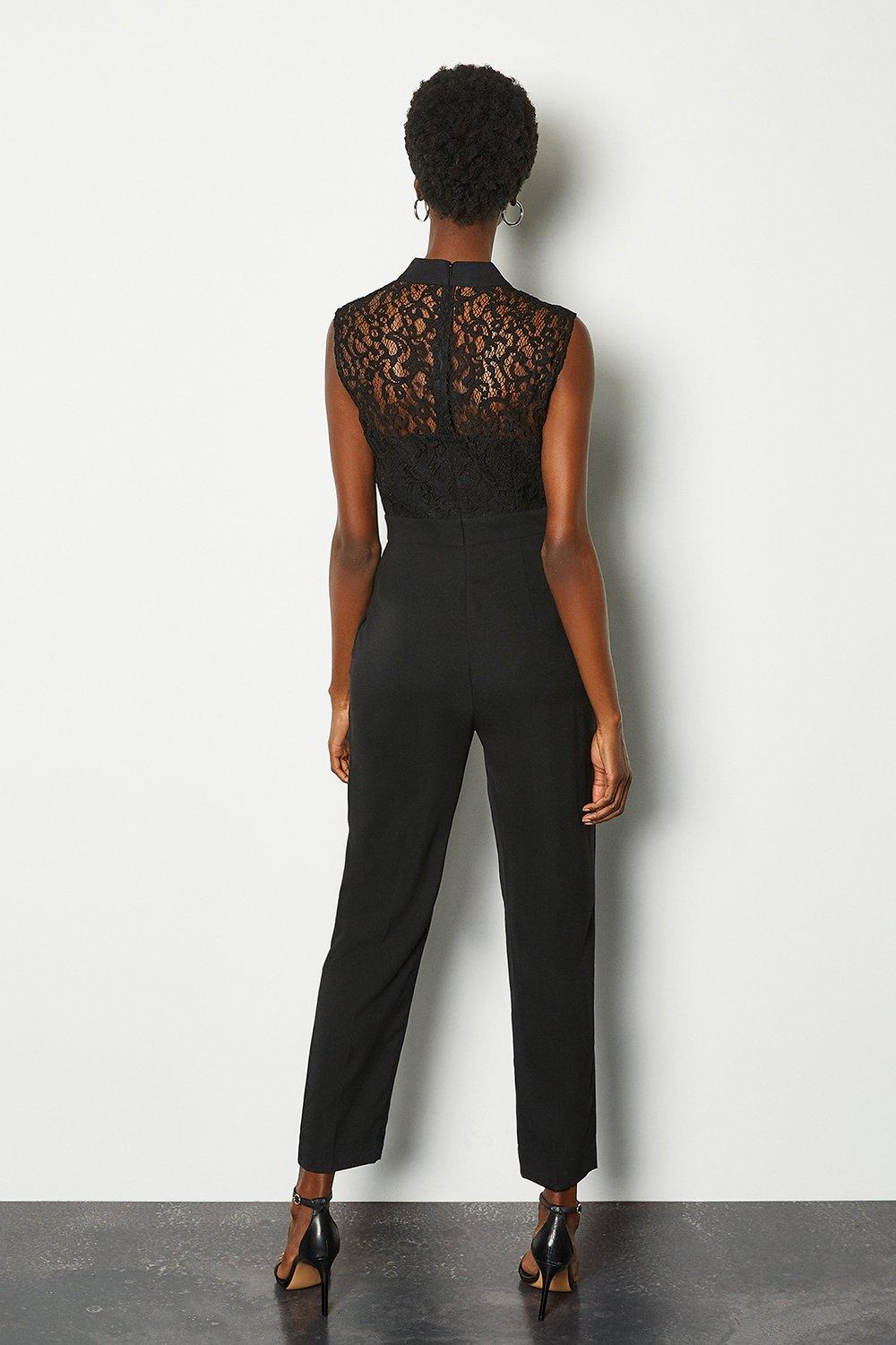 tailored black jumpsuit