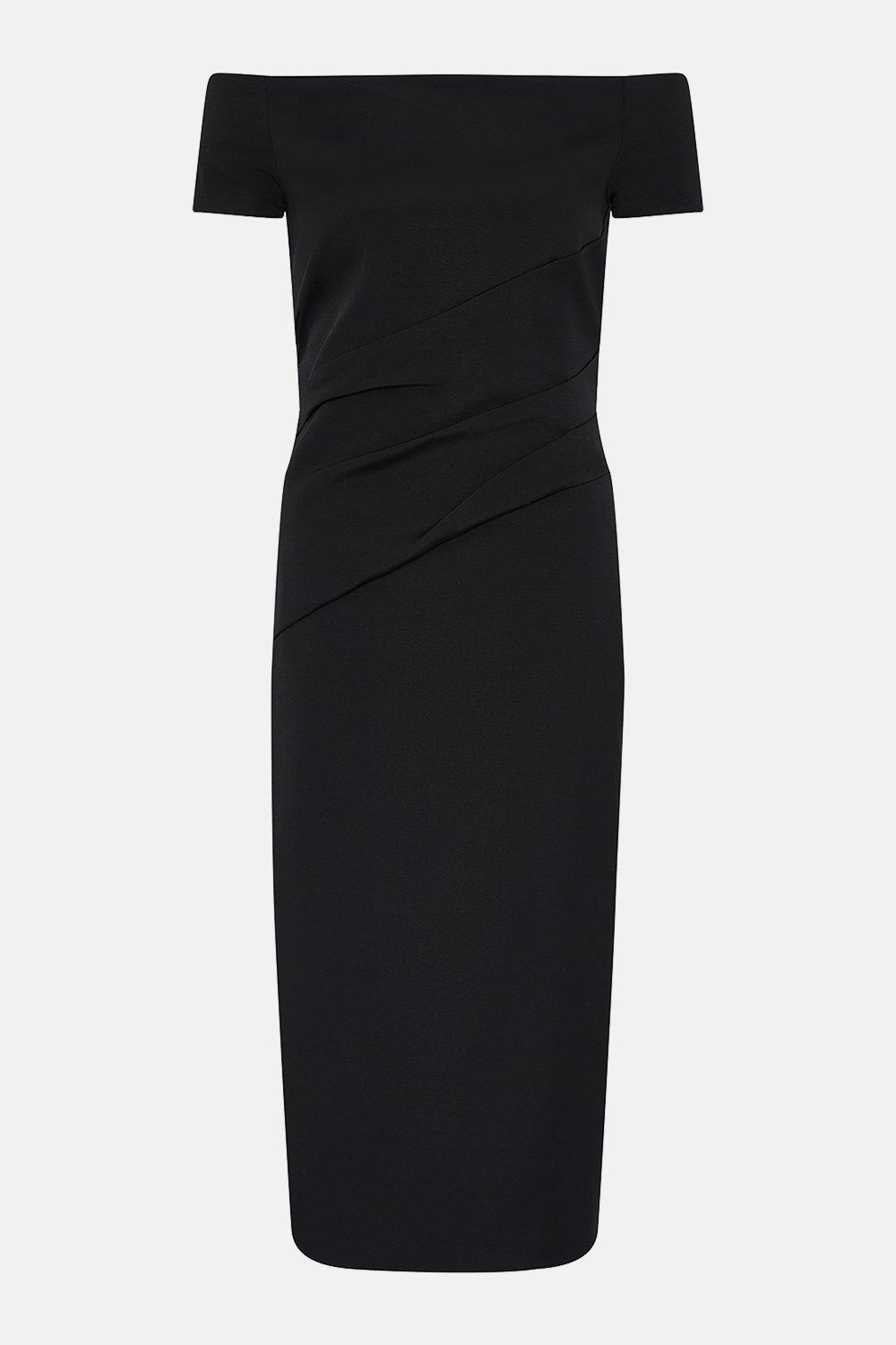 karen millen black bardot dress
