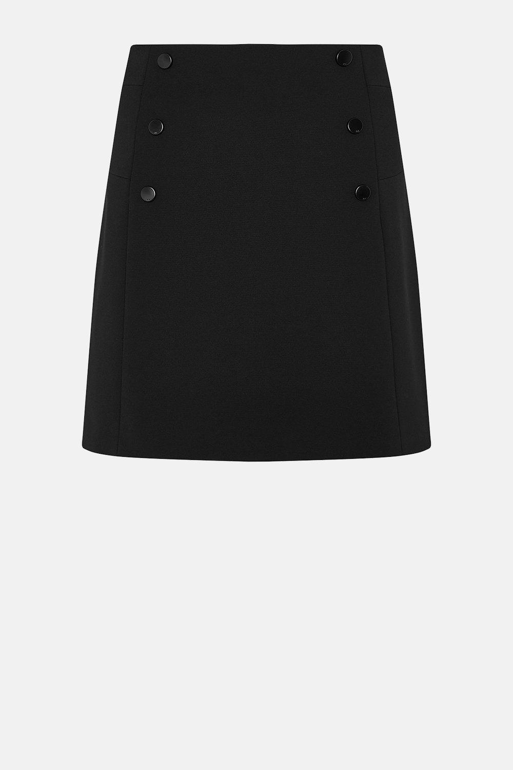 black mini skirt