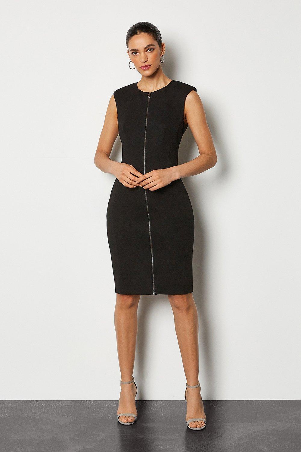 karen millen black zip dress