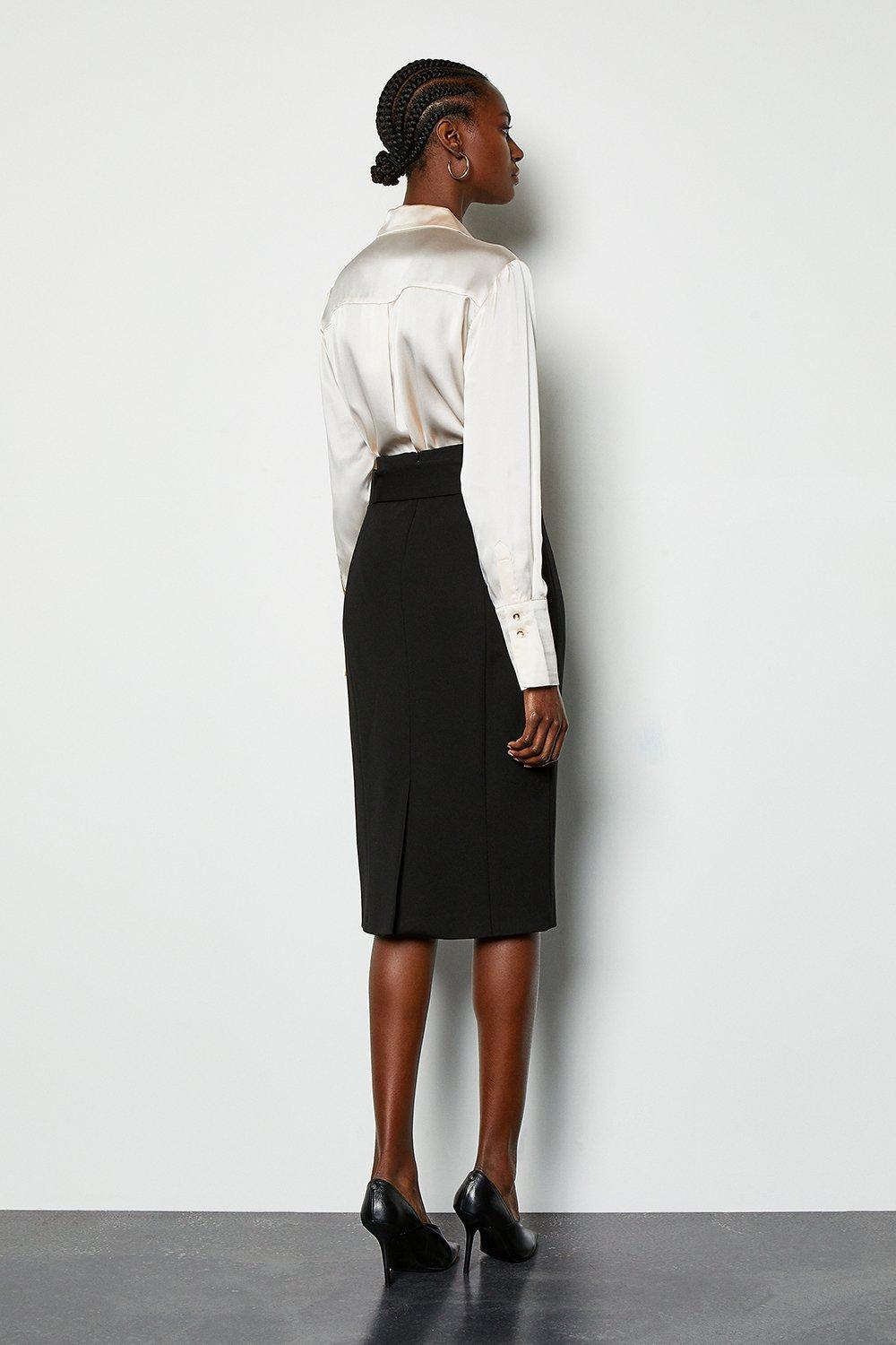 karen millen black pencil skirt