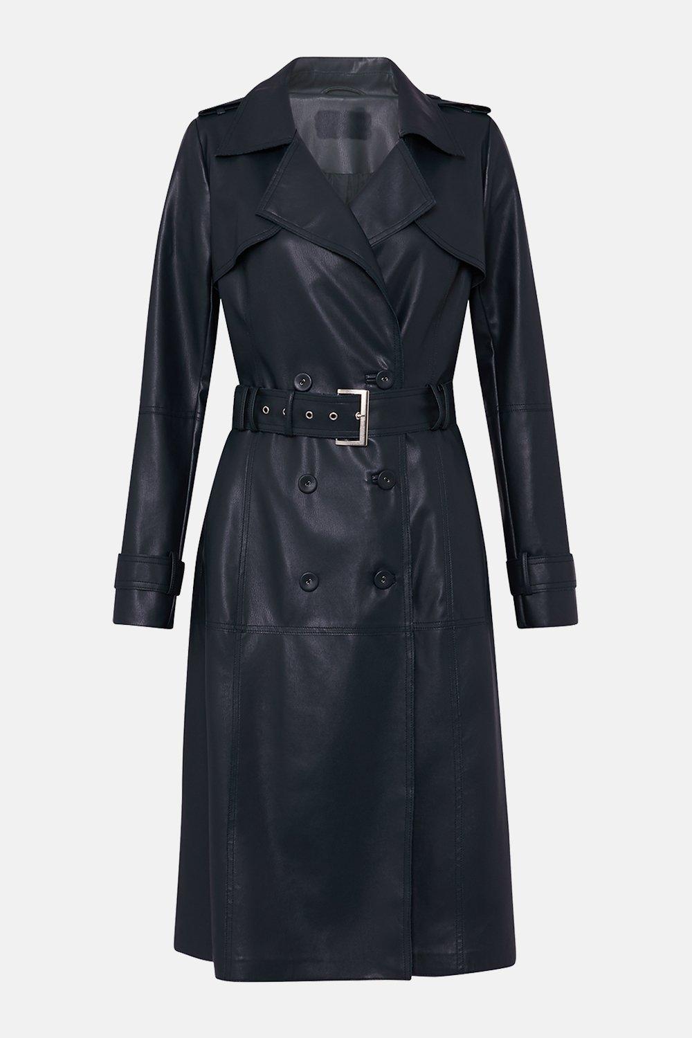 karen millen black trench coat