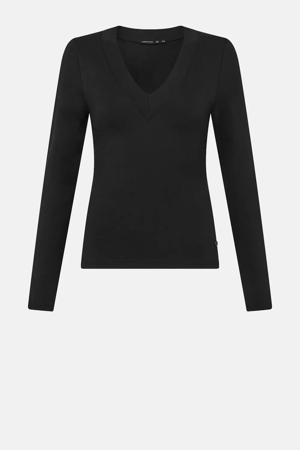 V-Neck Ponte T-Shirt | Karen Millen