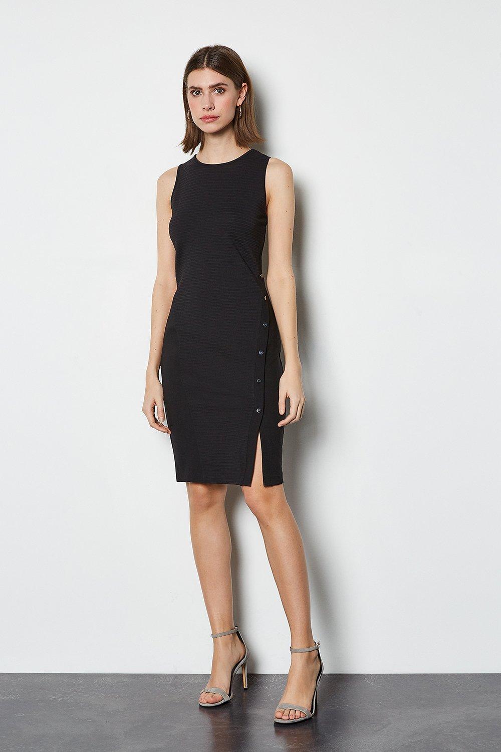 karen millen bardot popper dress