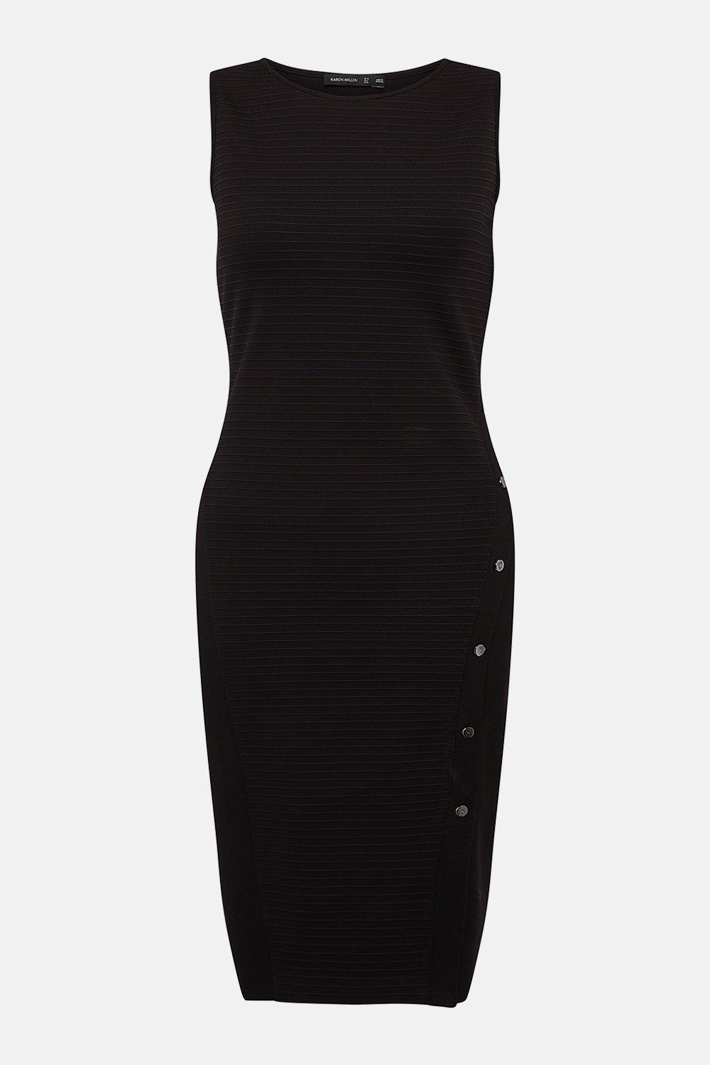 karen millen bardot popper dress