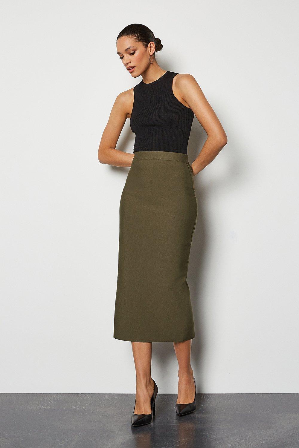 Knitted Midi Pencil Skirt | Karen Millen