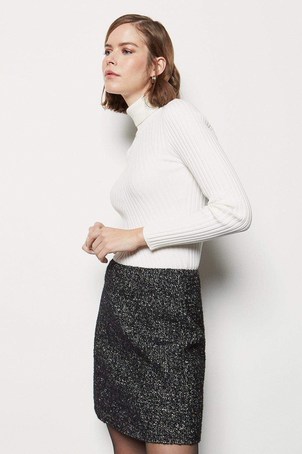 karen millen faux leather mini skirt