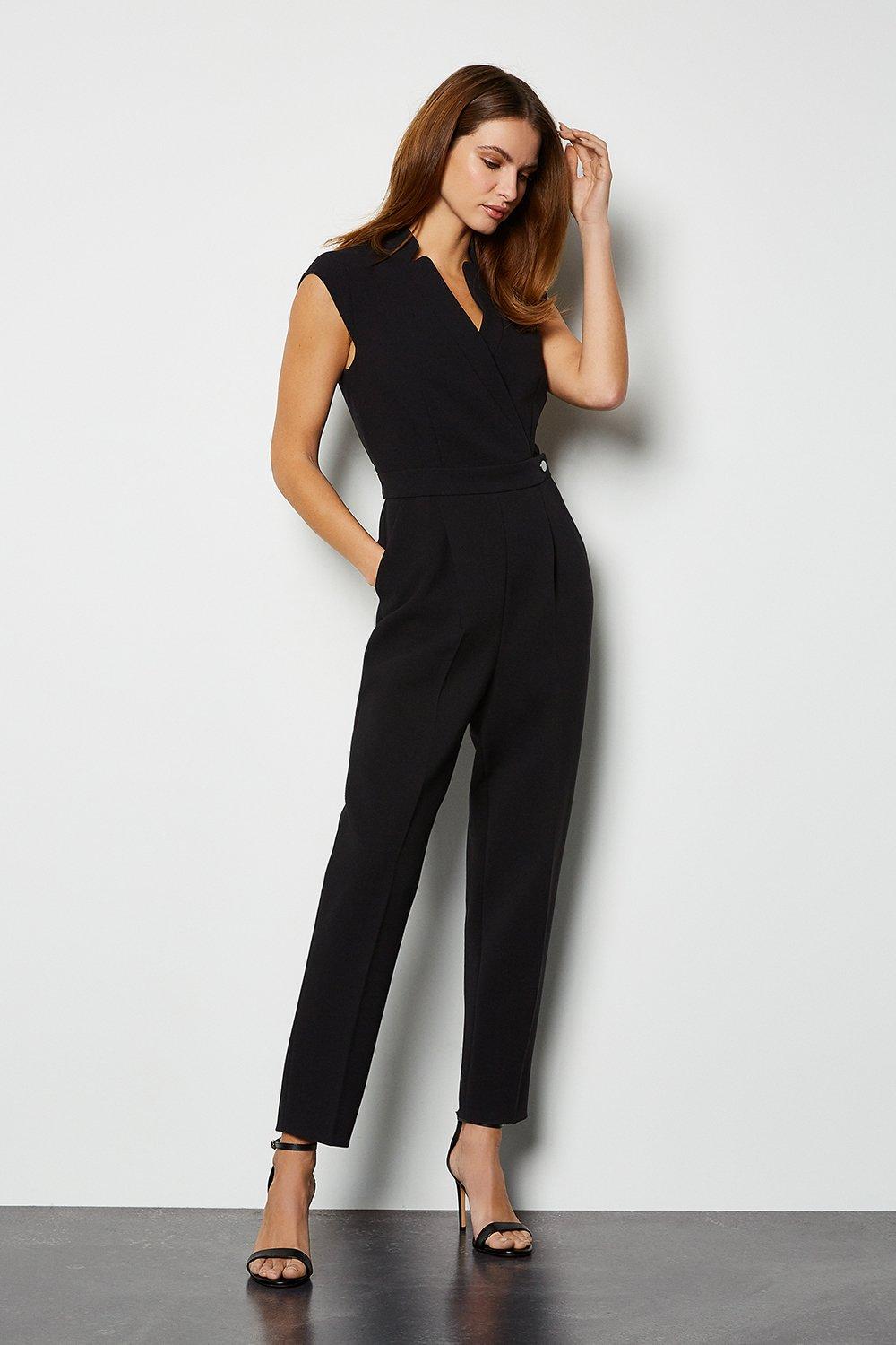 karen millen black jumpsuit