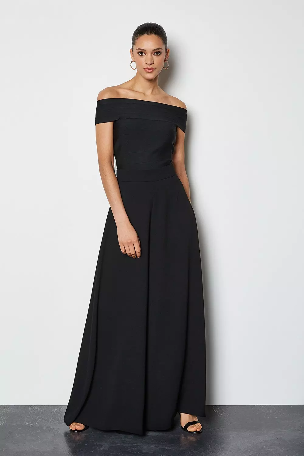 BT-R {Classy Stroll} Black Wide Leg Dress Pants CURVY BRAND