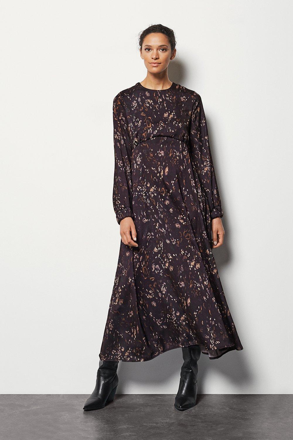 camo print maxi dress