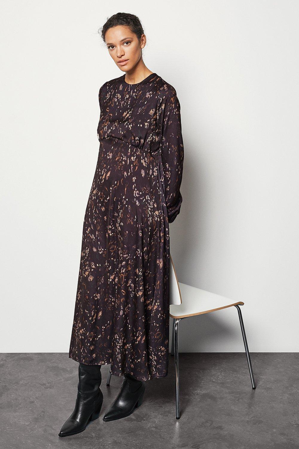camo print maxi dress