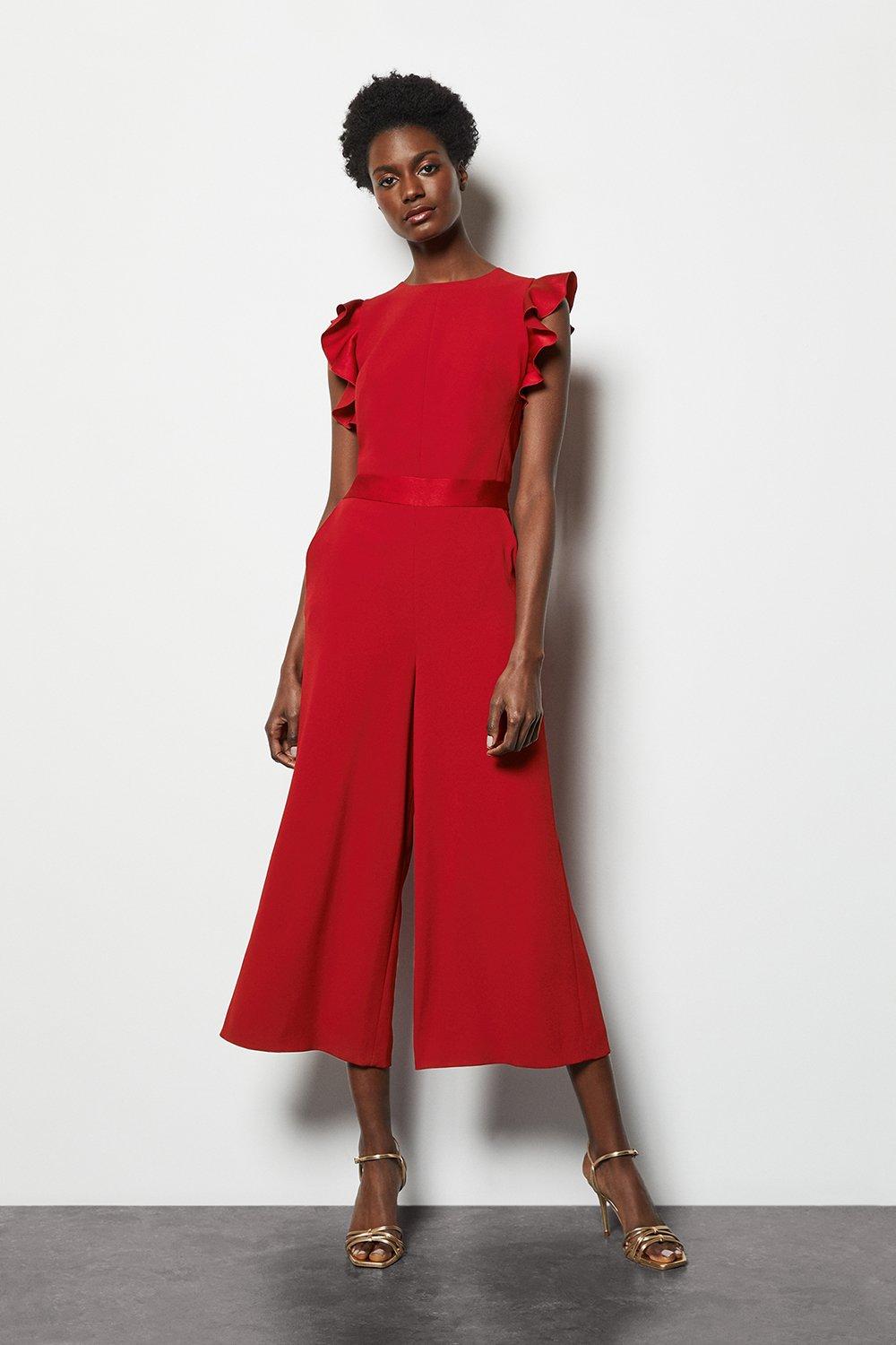 karen millen red jumpsuit