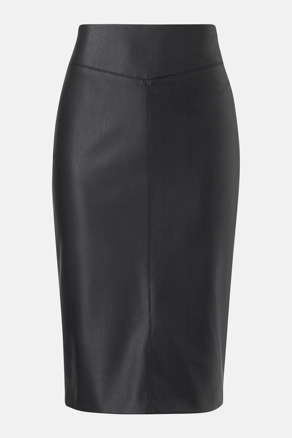 karen millen faux leather skirt