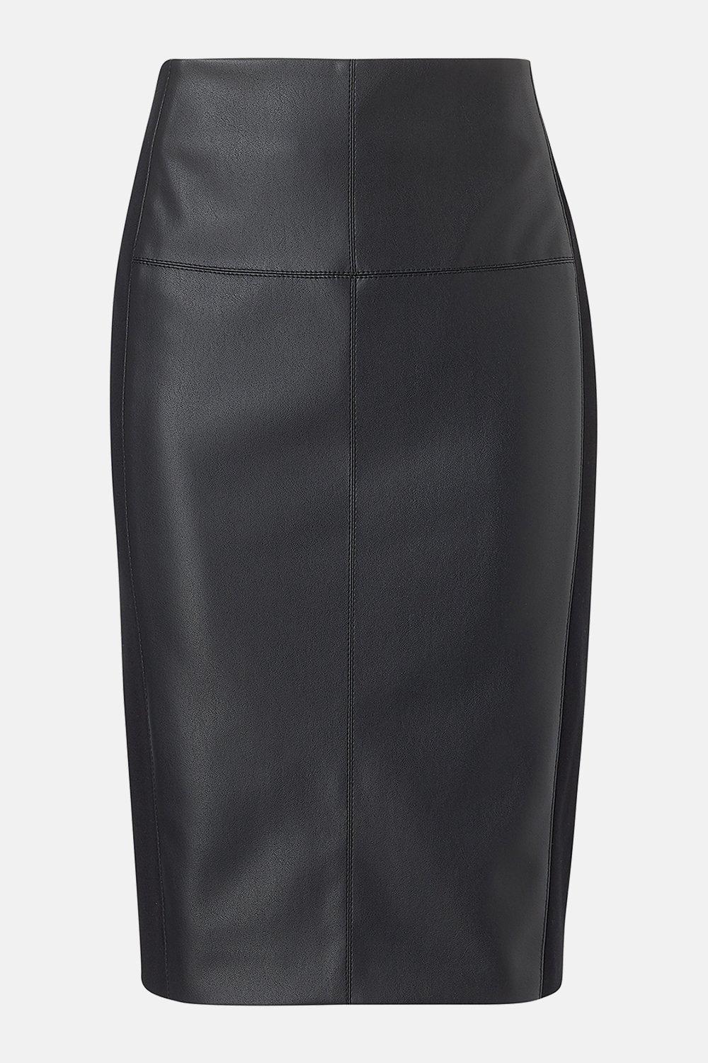 karen millen faux leather skirt