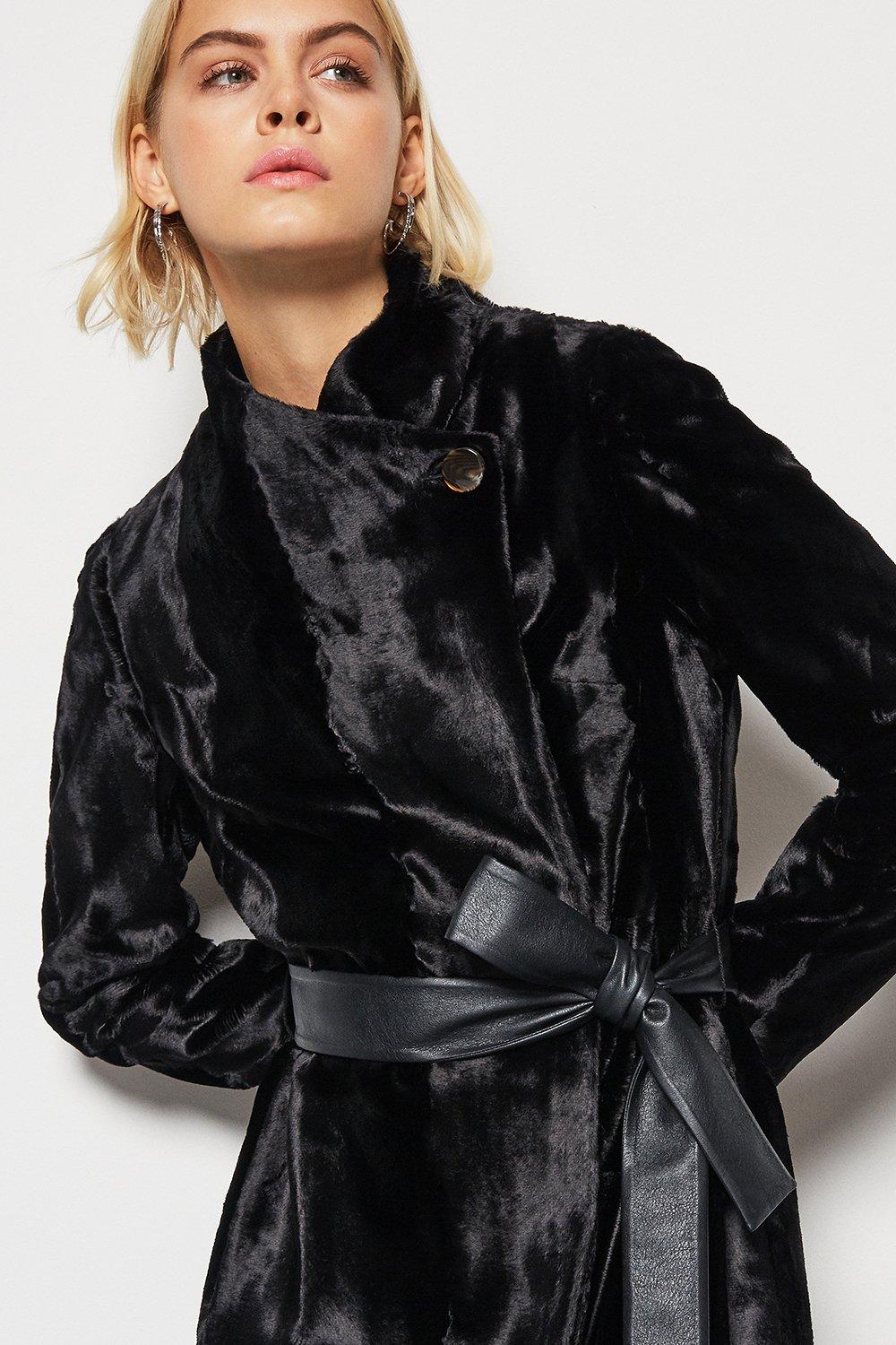 karen millen black coat sale