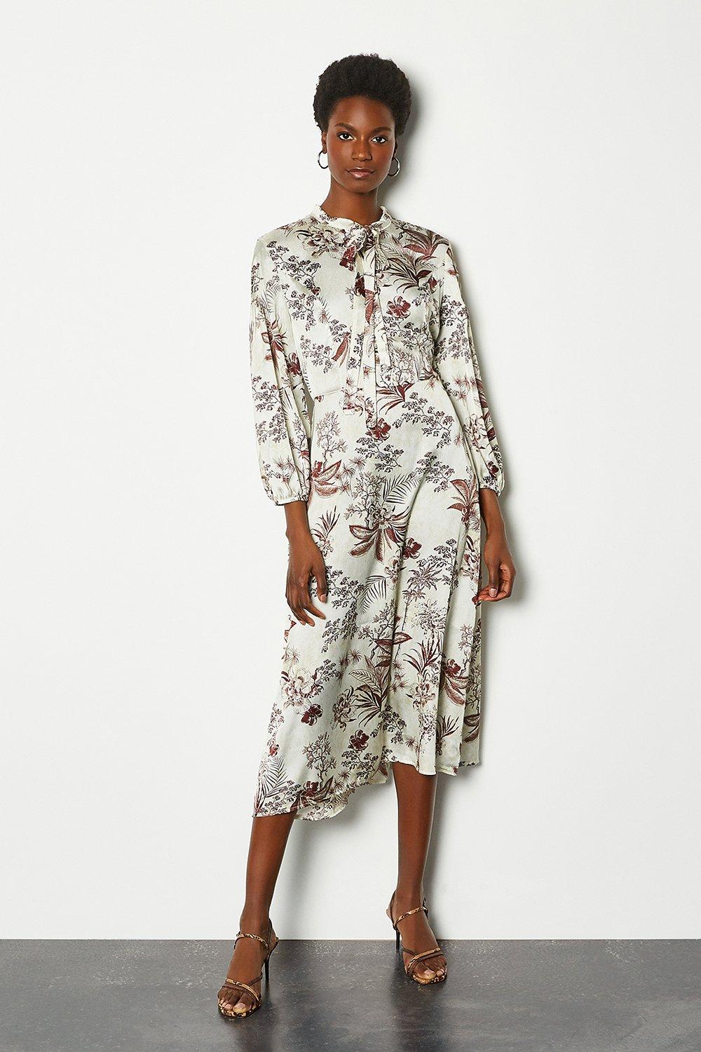 karen millen star print midi dress