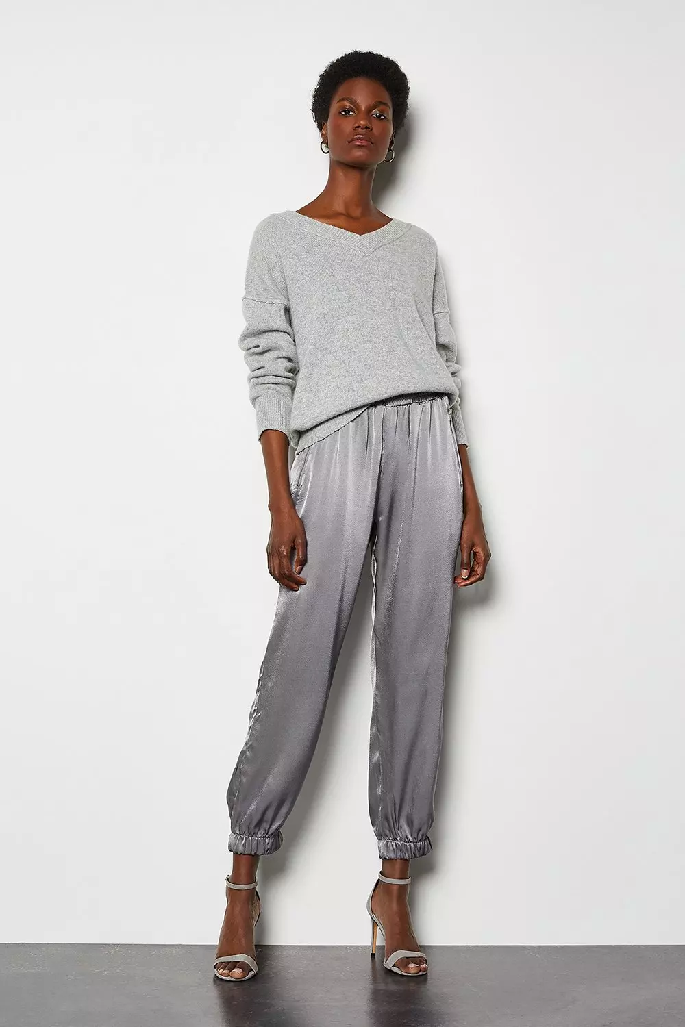 ASOS DESIGN satin jogger with pockets