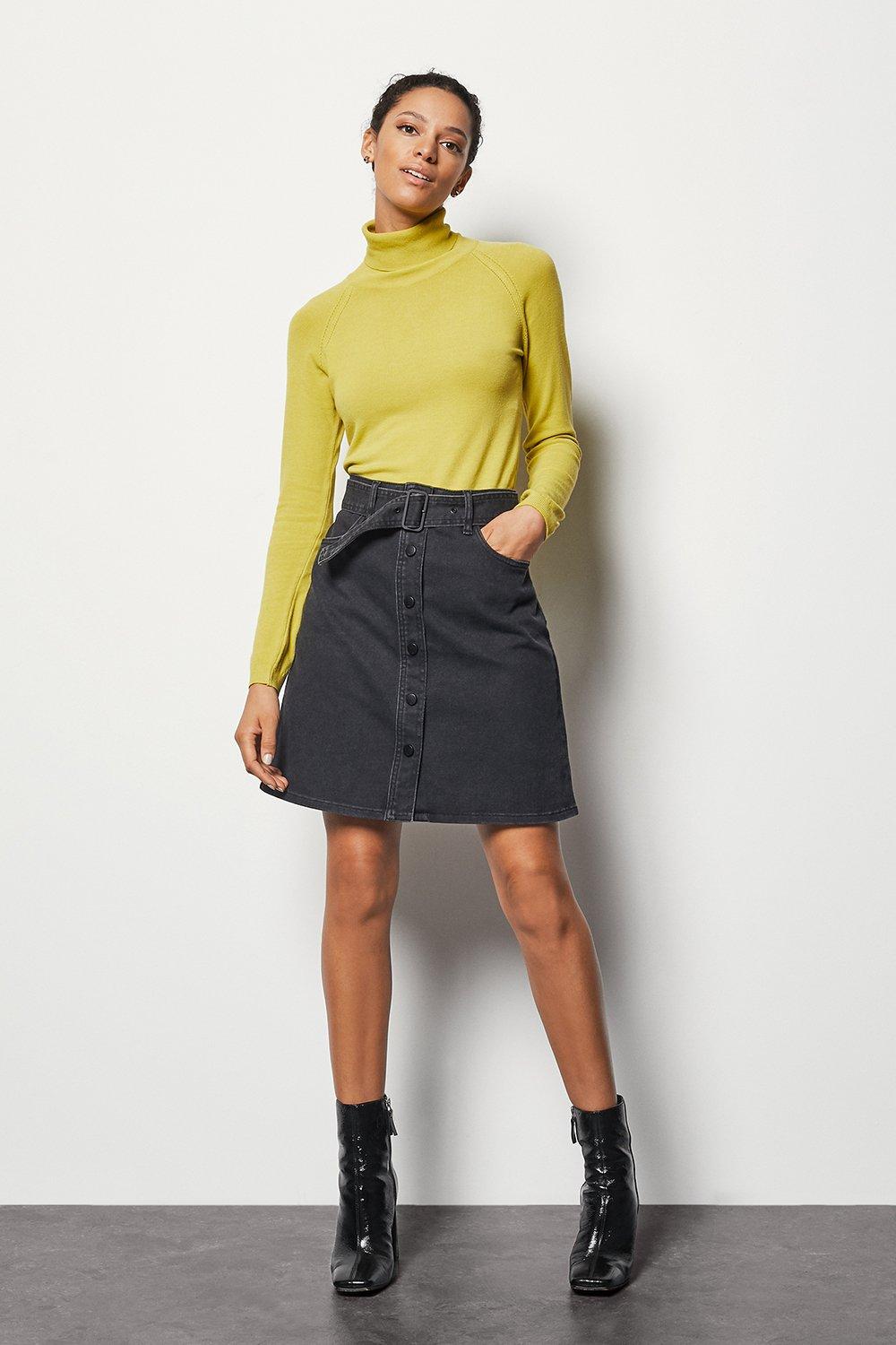 Charcoal Denim Skirt | Karen Millen