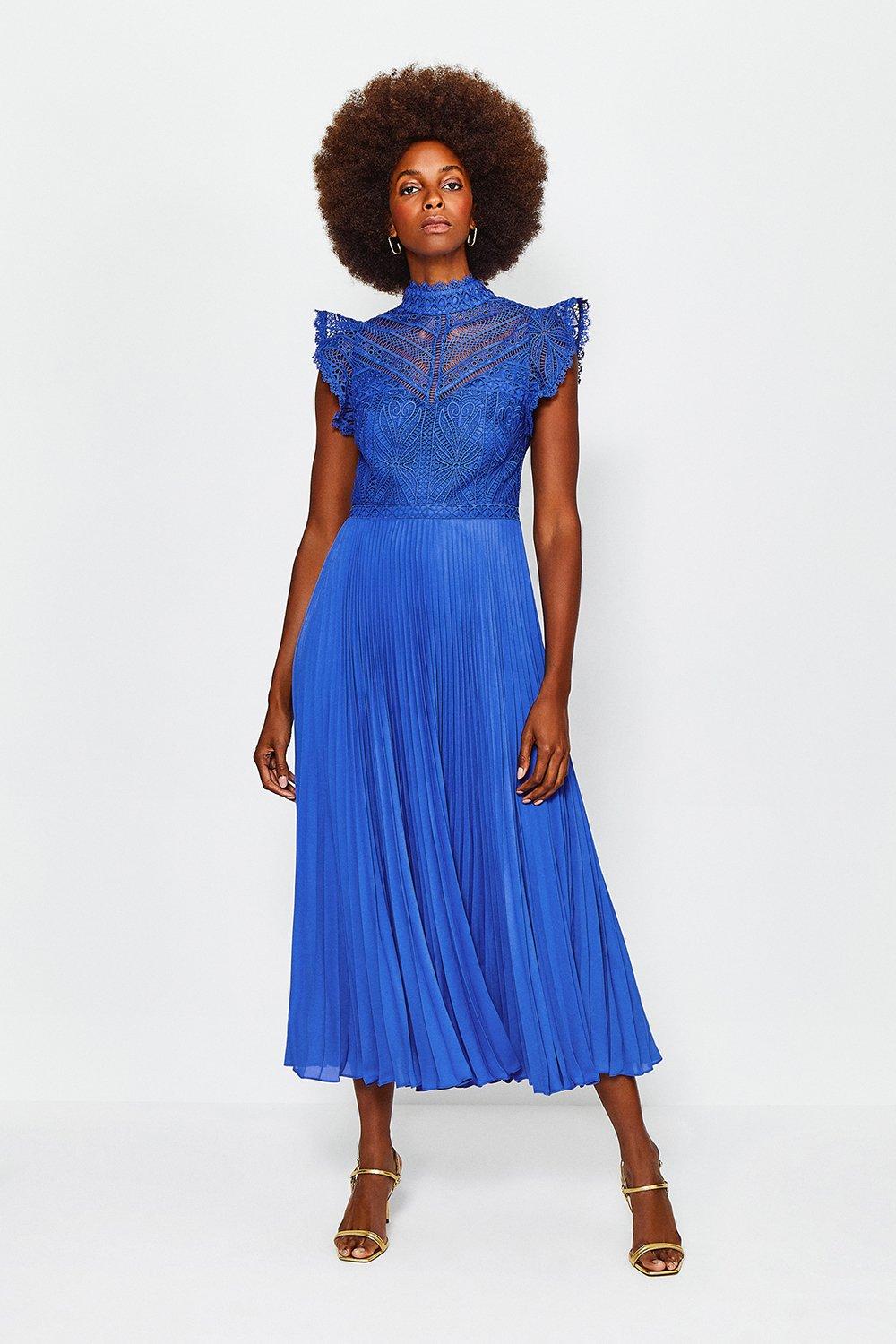 karen millen blue lace dress