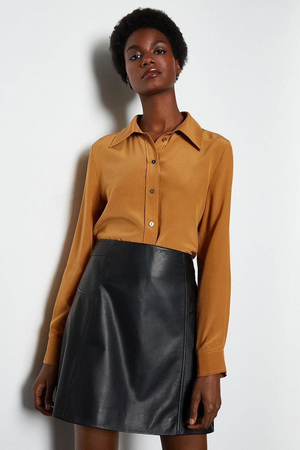 Leather Mini Skirt | Karen Millen
