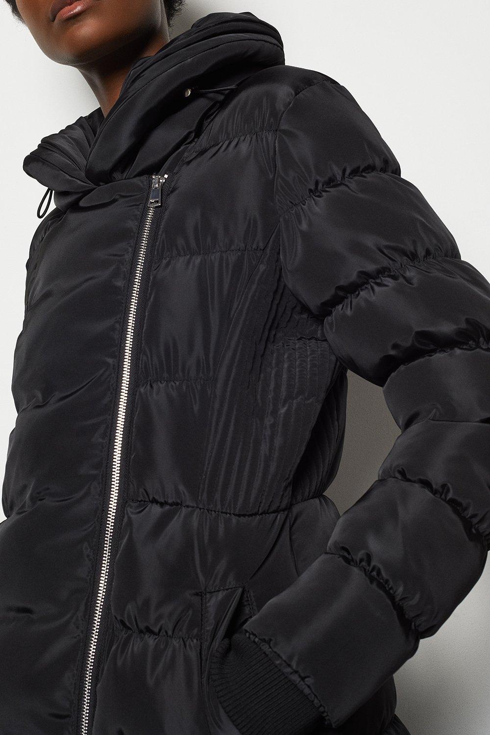 karen millen black padded coat