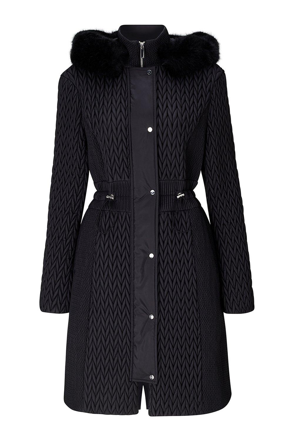 karen millen black coat sale