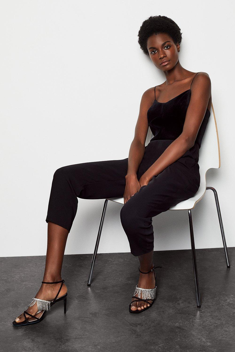black bustier jumpsuit