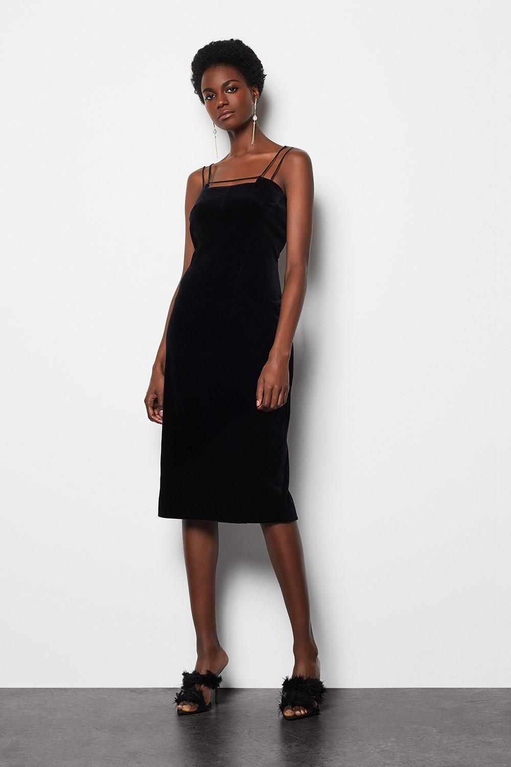 Velvet Strap \u0026 Bar Dress | Karen Millen