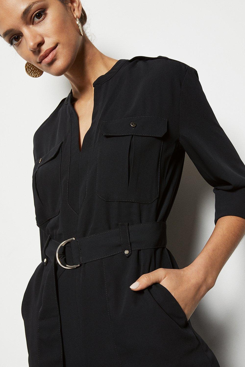 karen millen black utility dress
